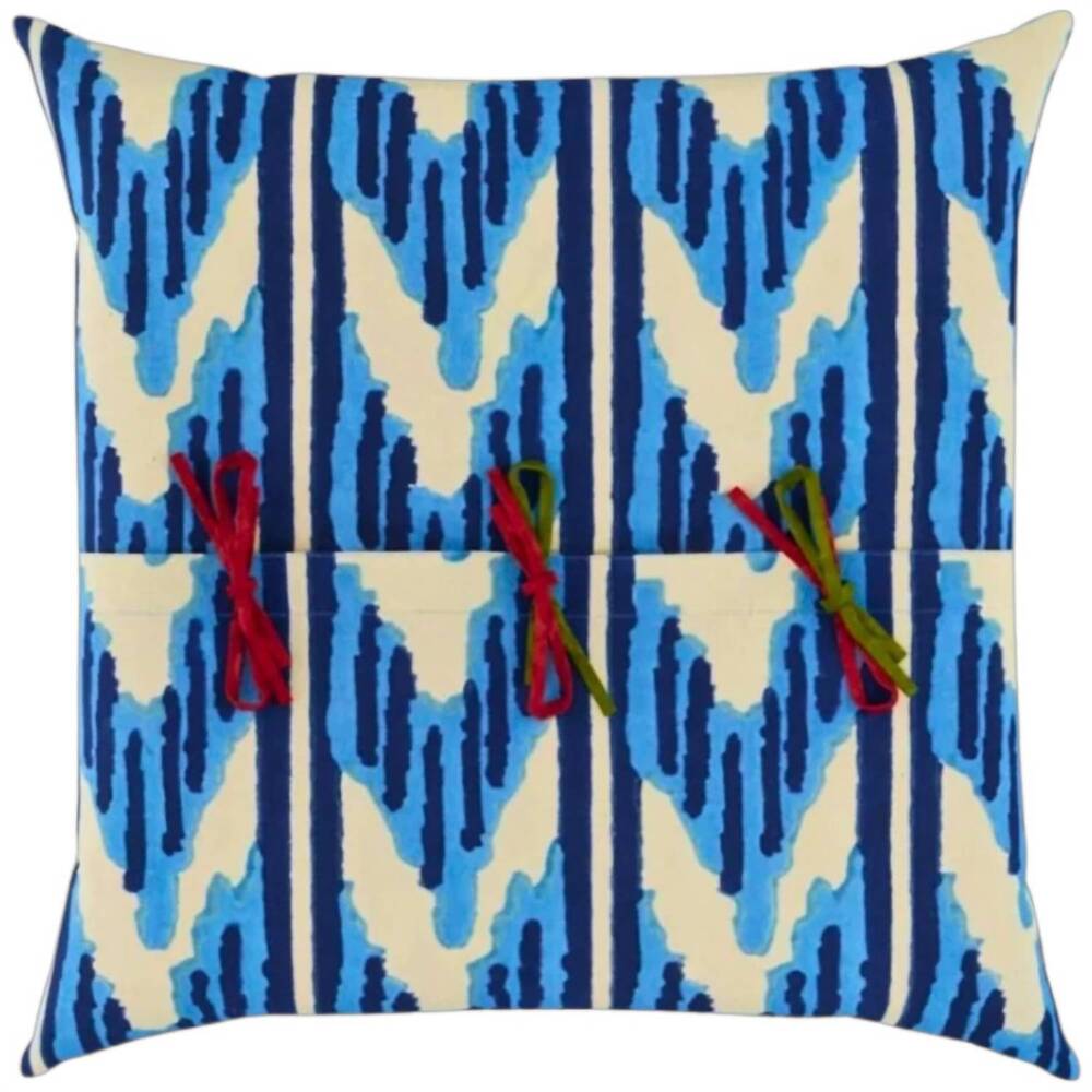 NEW LISA CORTI nina rose pillow in blue
